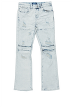 Girls Xaila Light Blue Stacked Flare Jean