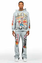 Santos Heather Grey Hoodie/Baggy Track Pant Set