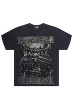 Move In Silence Black Graphic Rhinestone T-Shirt