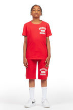 Boys Lex Red T-Shirt/Short Set