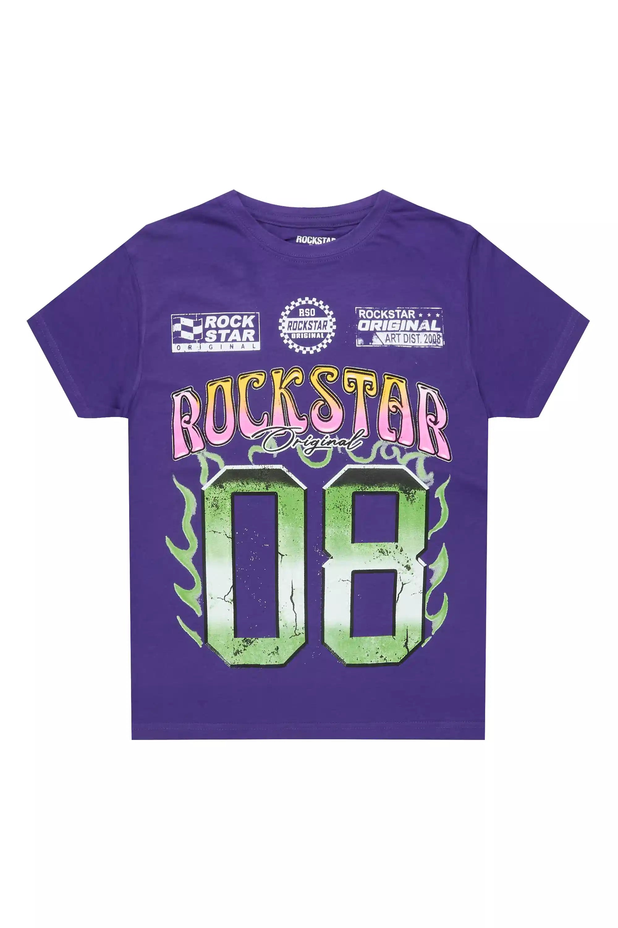 Boys Quito Purple/Multi Graphic T-Shirt