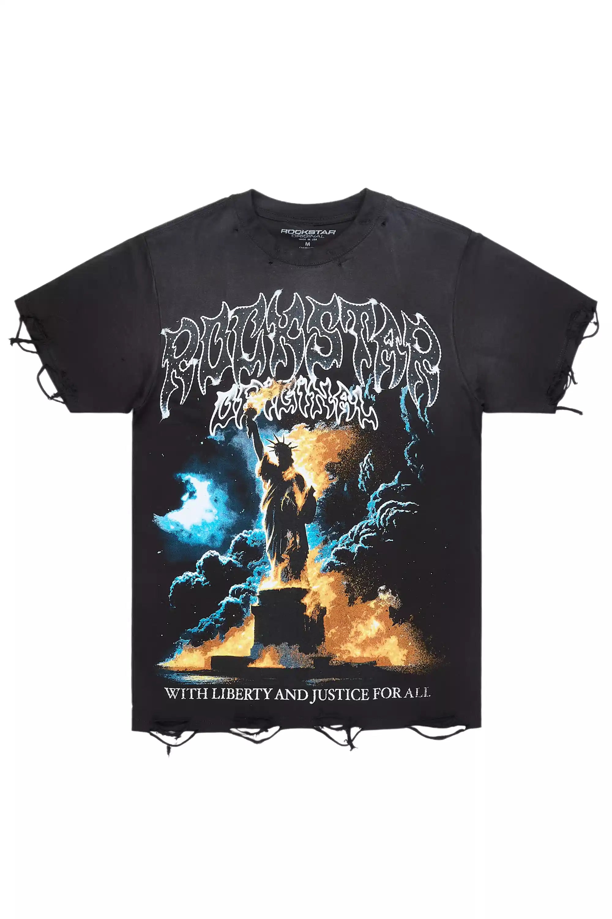 Liberta Black/Multi Oversized Graphic T-Shirt