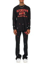 Scottie Black/Red Long Sleeve T-Shirt/Baggy Pant Set