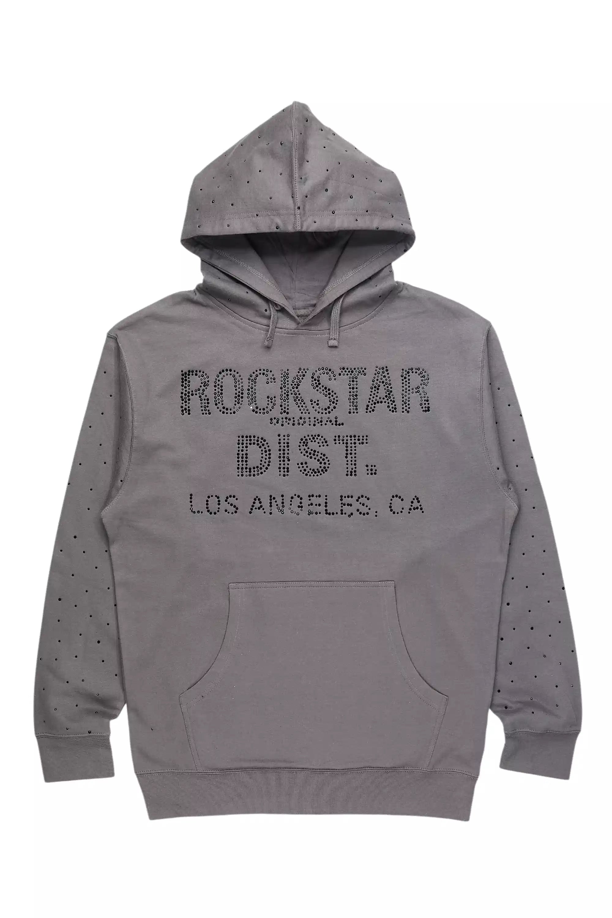 Aryka Heather Grey Rhinestone Hoodie