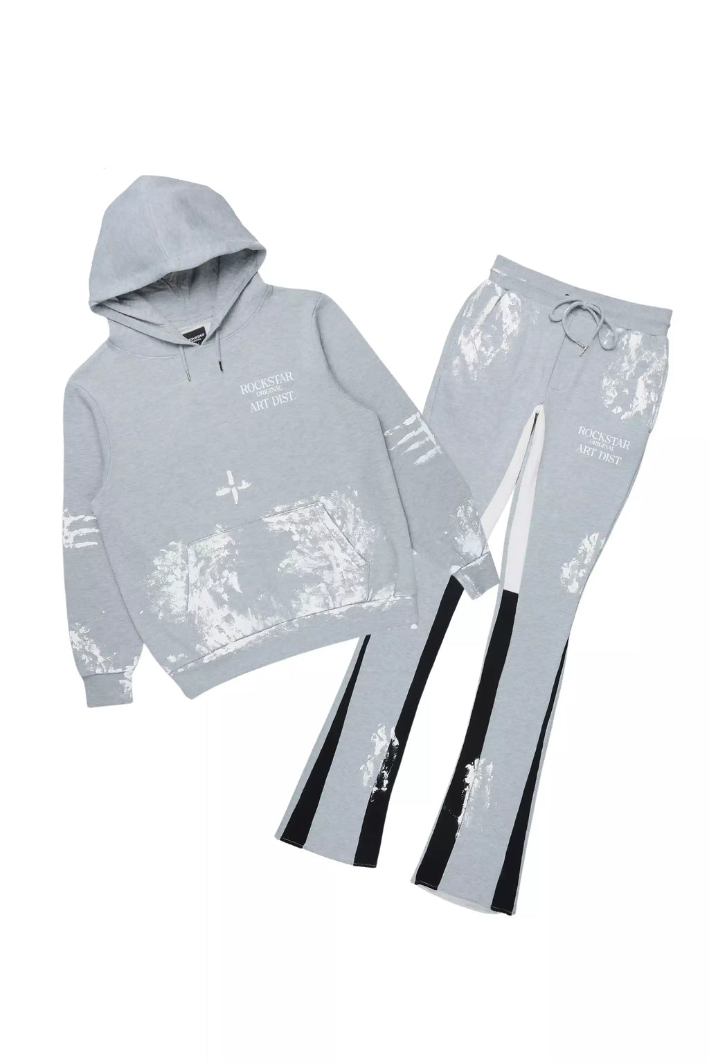 Filip Heather Grey Hoodie/Stacked Pant Track Set
