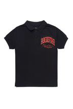Boys Ruffo Black/Red Polo