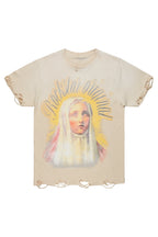 Cary Beige Graphic Oversized T-Shirt