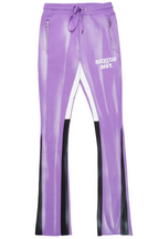 Firoz Purple Graphic Stacked Flare Pant
