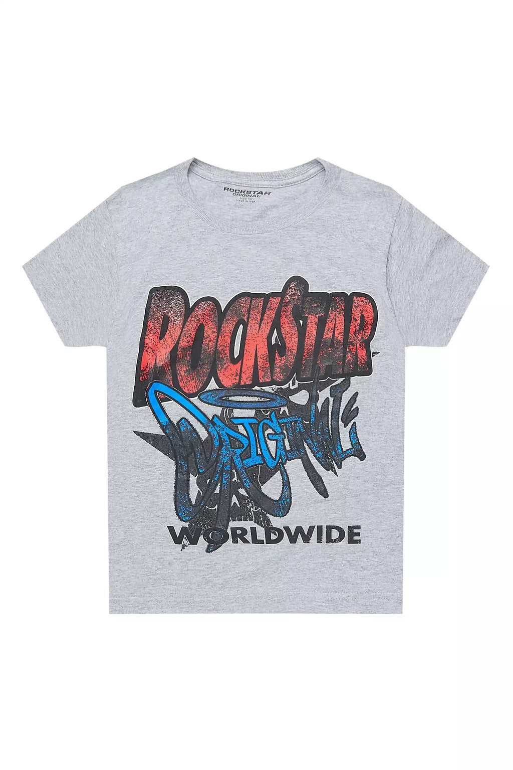 Boys Kait Grey/Red Graphic T-Shirt