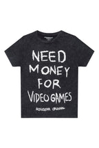 Boys M4 Video Games Vintage Black Graphic T-Shirt