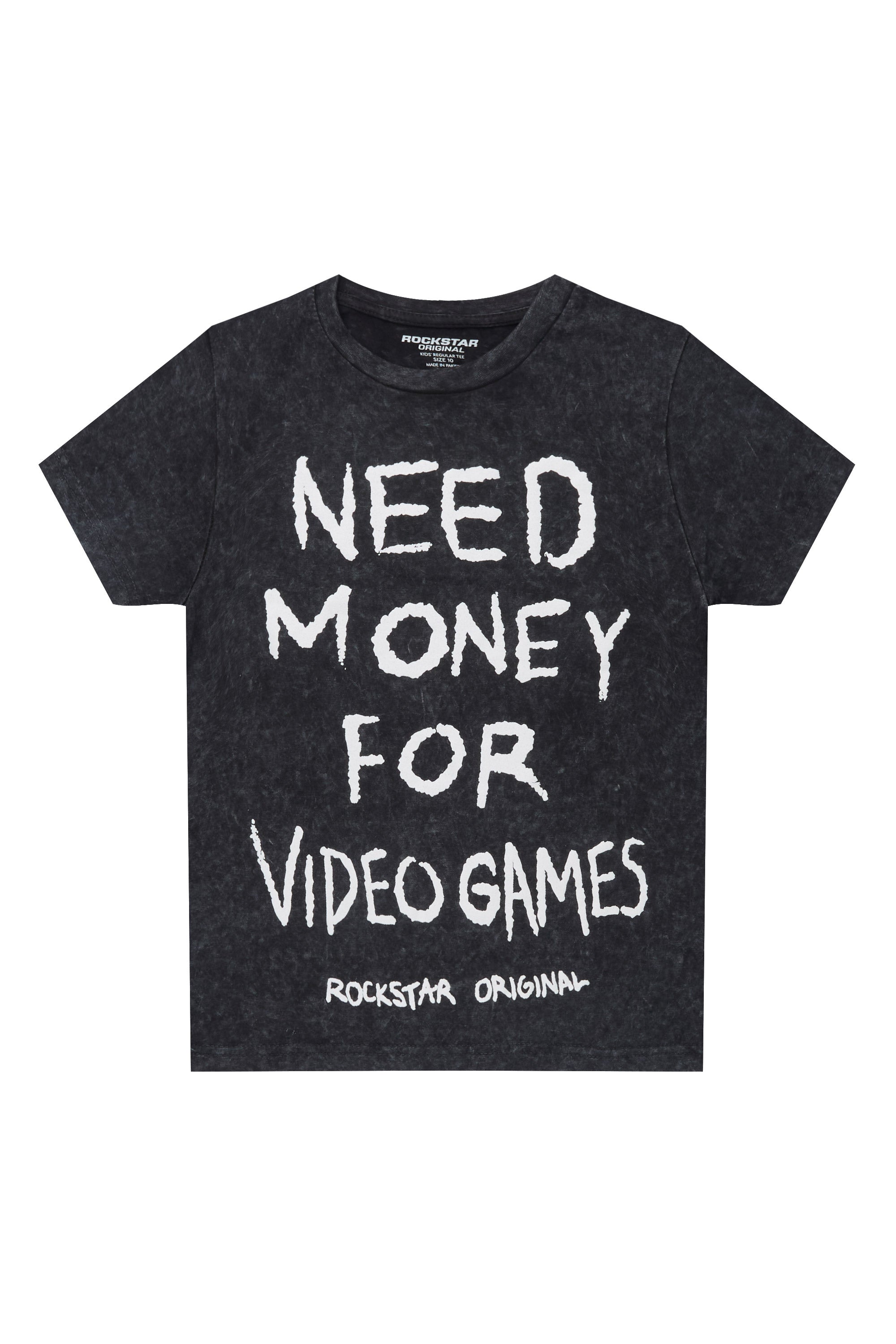 Boys M4 Video Games Vintage Black Graphic T-Shirt