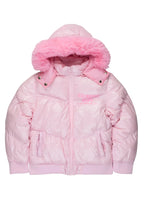 Girls Moncia Pink Puffer Jacket