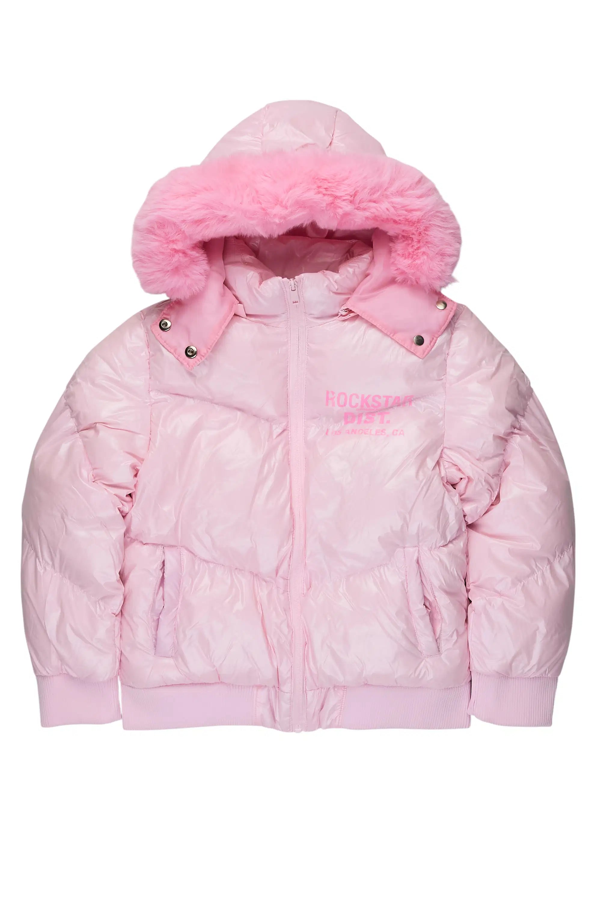 Girls Moncia Pink Puffer Jacket