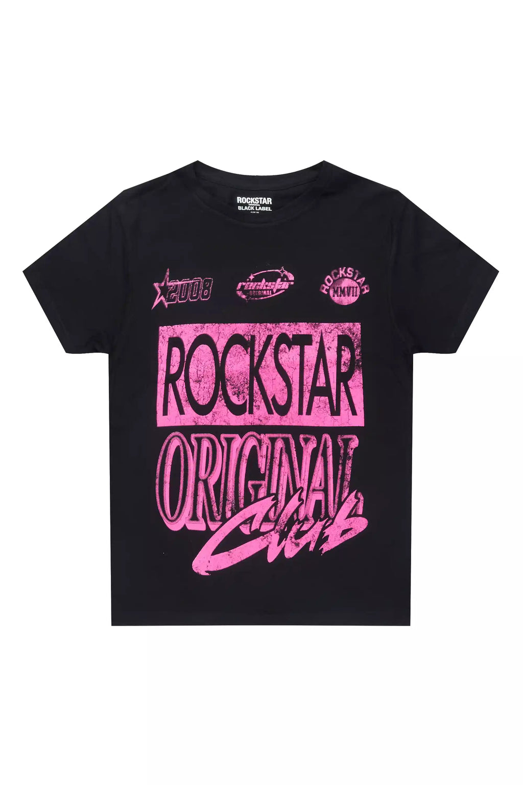 Girls Rylok Black/Fuchsia Graphic T-Shirt