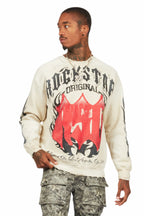 Boaz Beige Graphic Crewneck