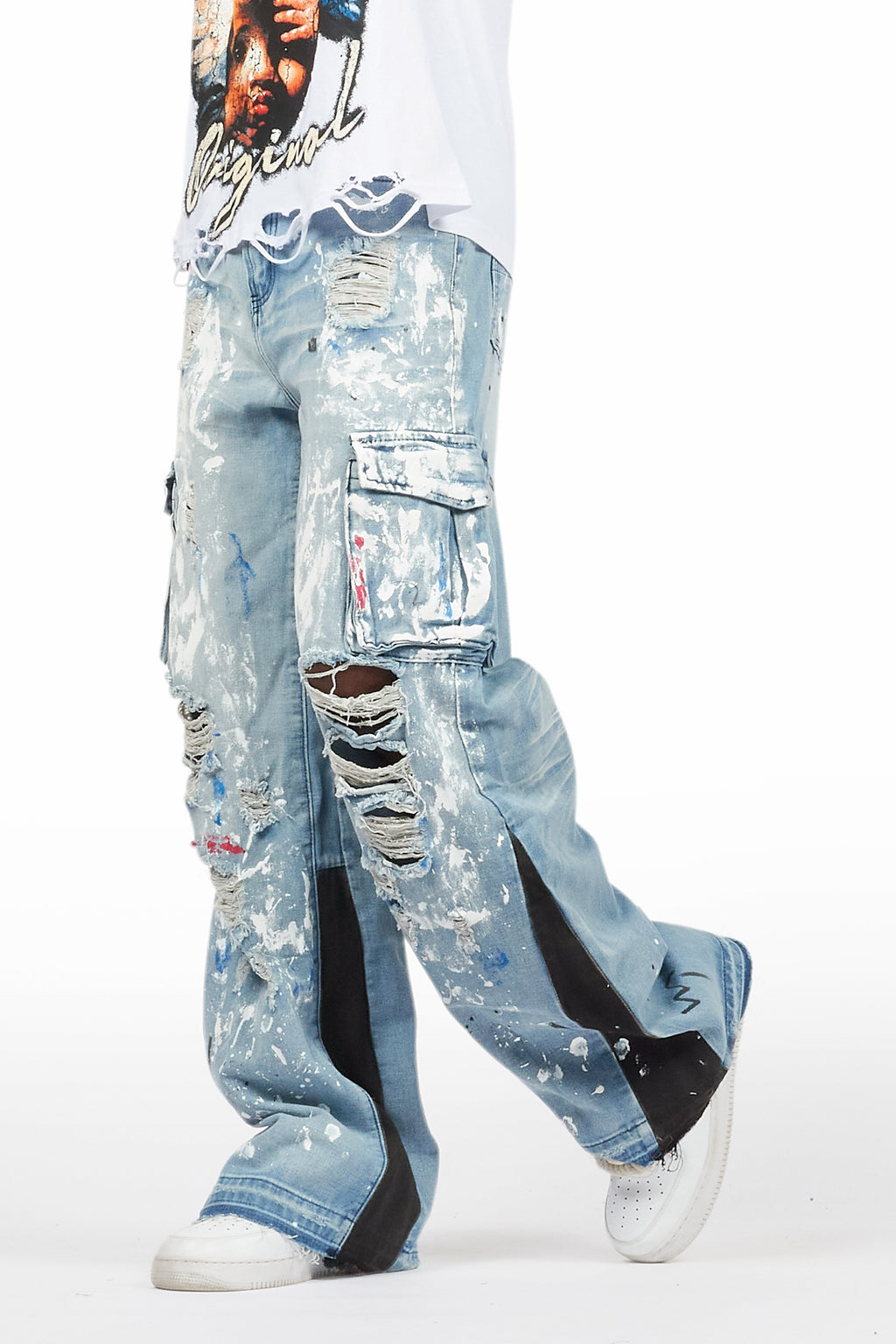 Dallin Blue Painter Baggy Cargo Jean