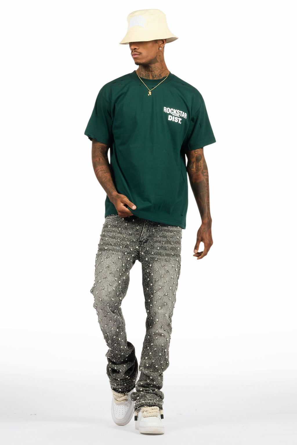 Lake 3.0 Dark Green/White Oversized Graphic T-Shirt