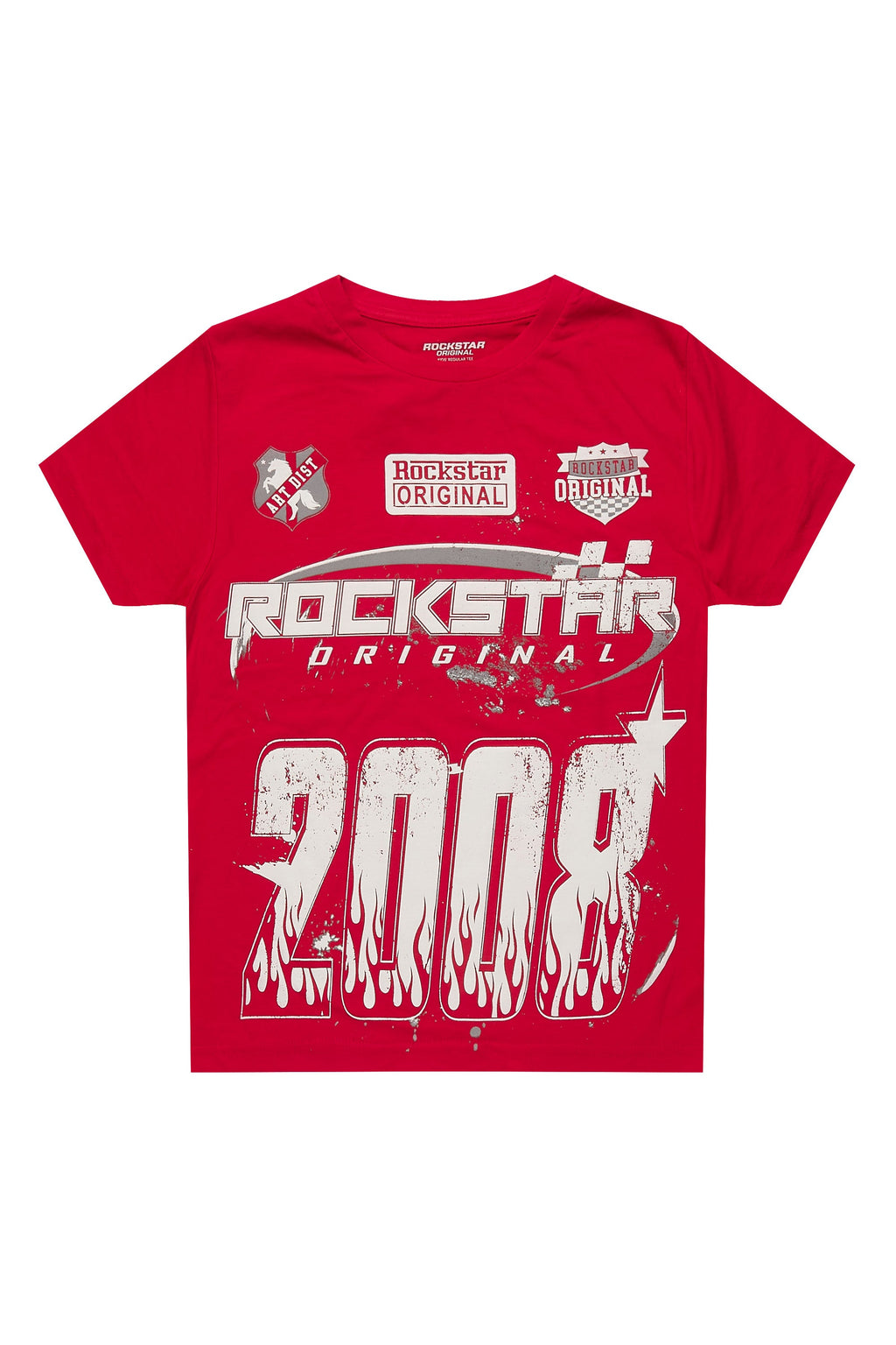 Boys Amos Red/White Graphic T-Shirt