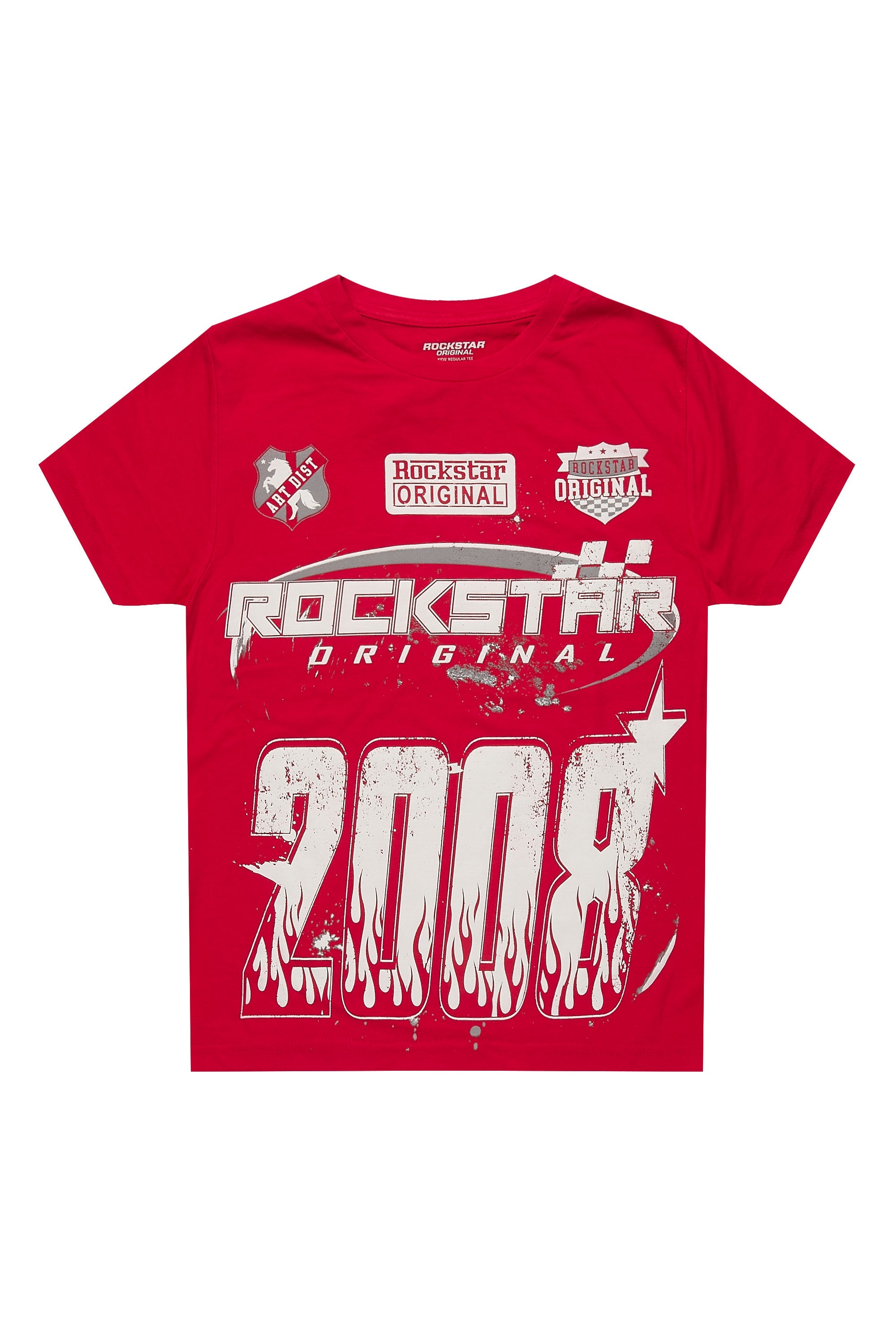Boys Amos Red/White Graphic T-Shirt