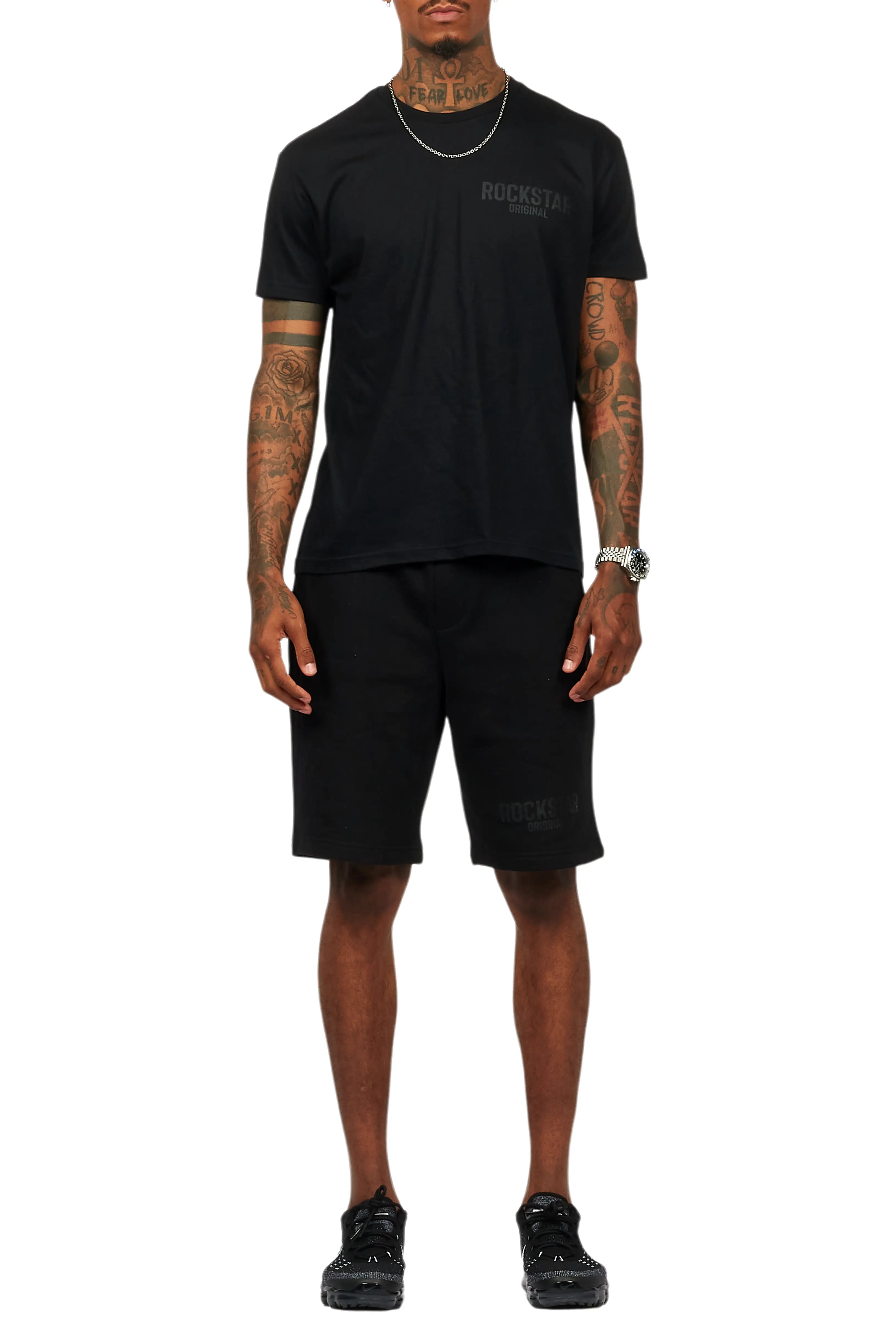 Sana Black Short Set