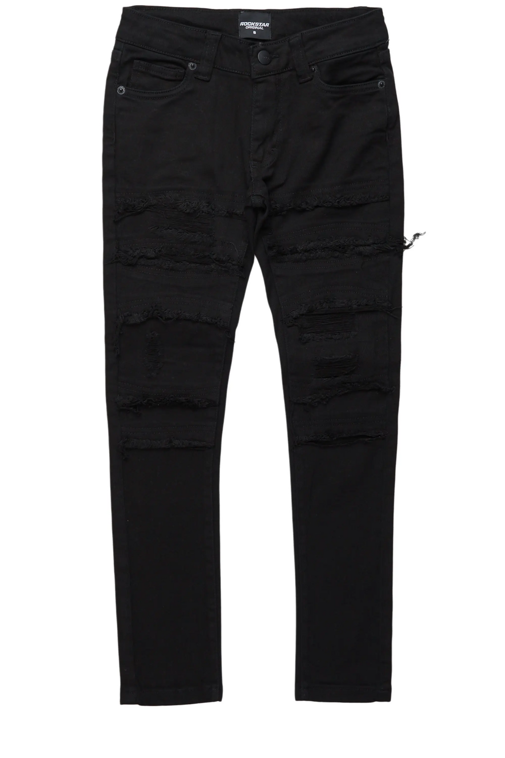 Boys Bolko Jet Black Frayed Slim Fit Jean
