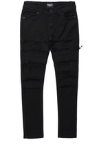 Boys Bolko Jet Black Frayed Slim Fit Jean