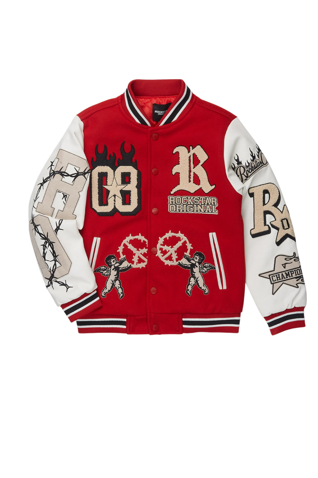 Boys Rune 2.0 Red Varsity Jacket