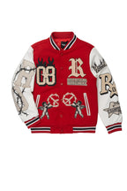Boys Rune 2.0 Red Varsity Jacket