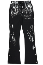 Filip Black Baggy Snap Button Pant
