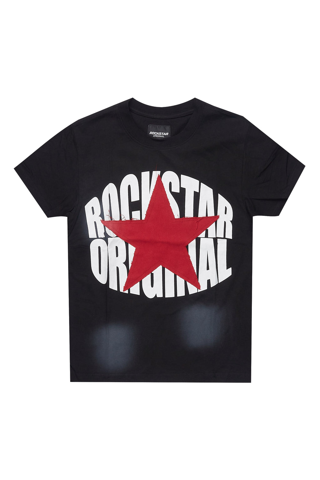 Boys State Black/Red Graphic T-Shirt with Patch