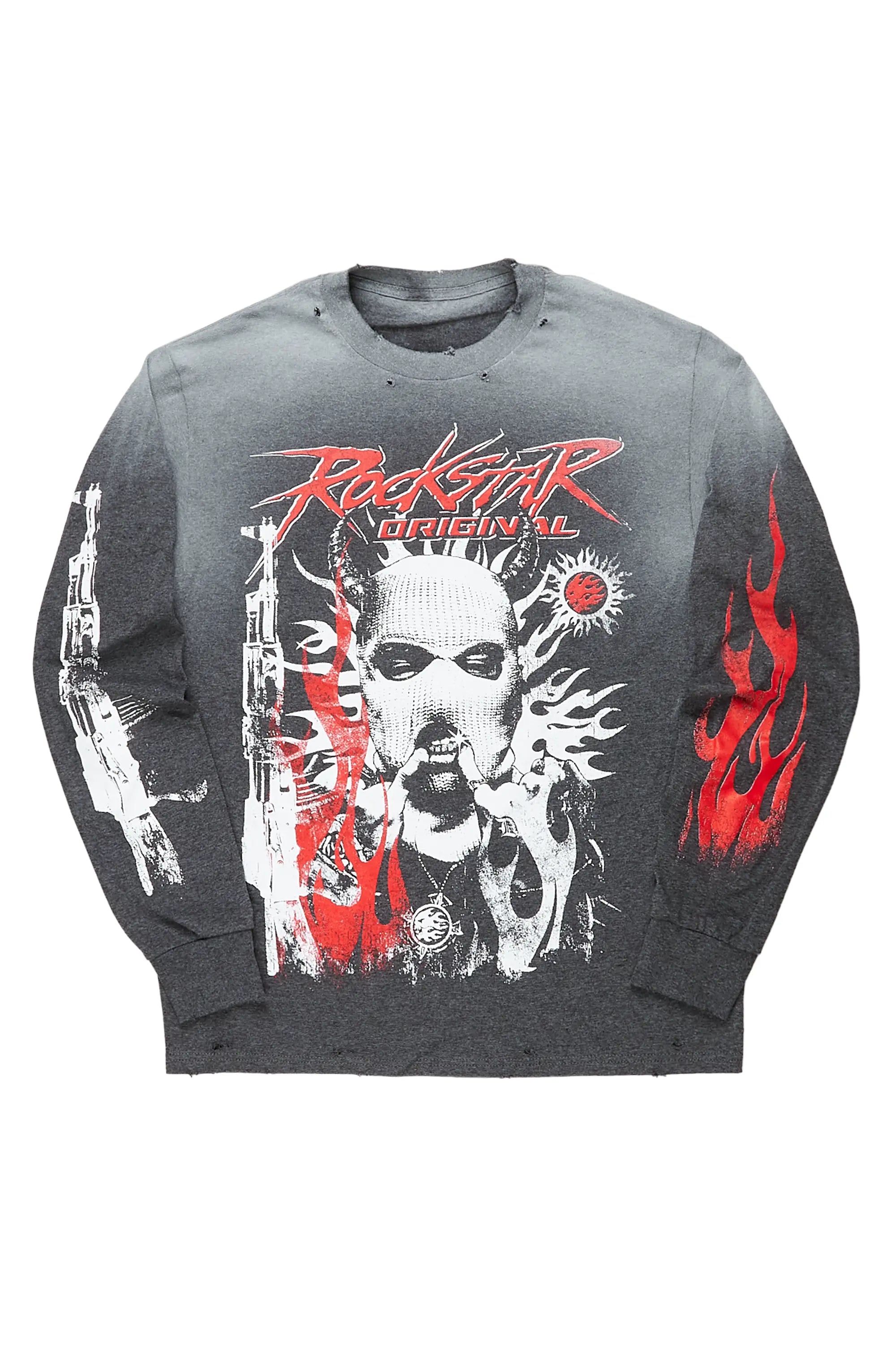Mercy Charcoal Long Sleeve Graphic T-Shirt