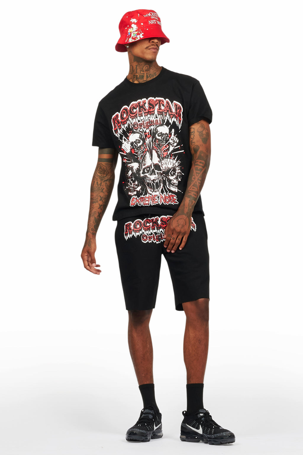 Tabor Black T-Shirt/Short Set