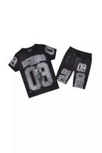 Boys Fields Black/White T-Shirt/Short Set