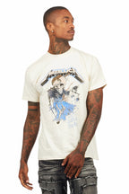 Metallica Justice Beige/Blue Graphic T-Shirt