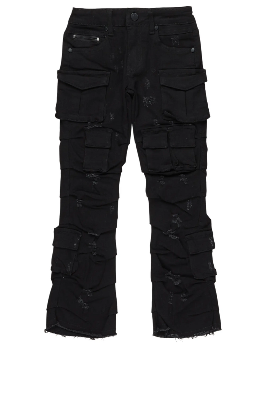 Boys Gentry Black Stacked Flare Jean