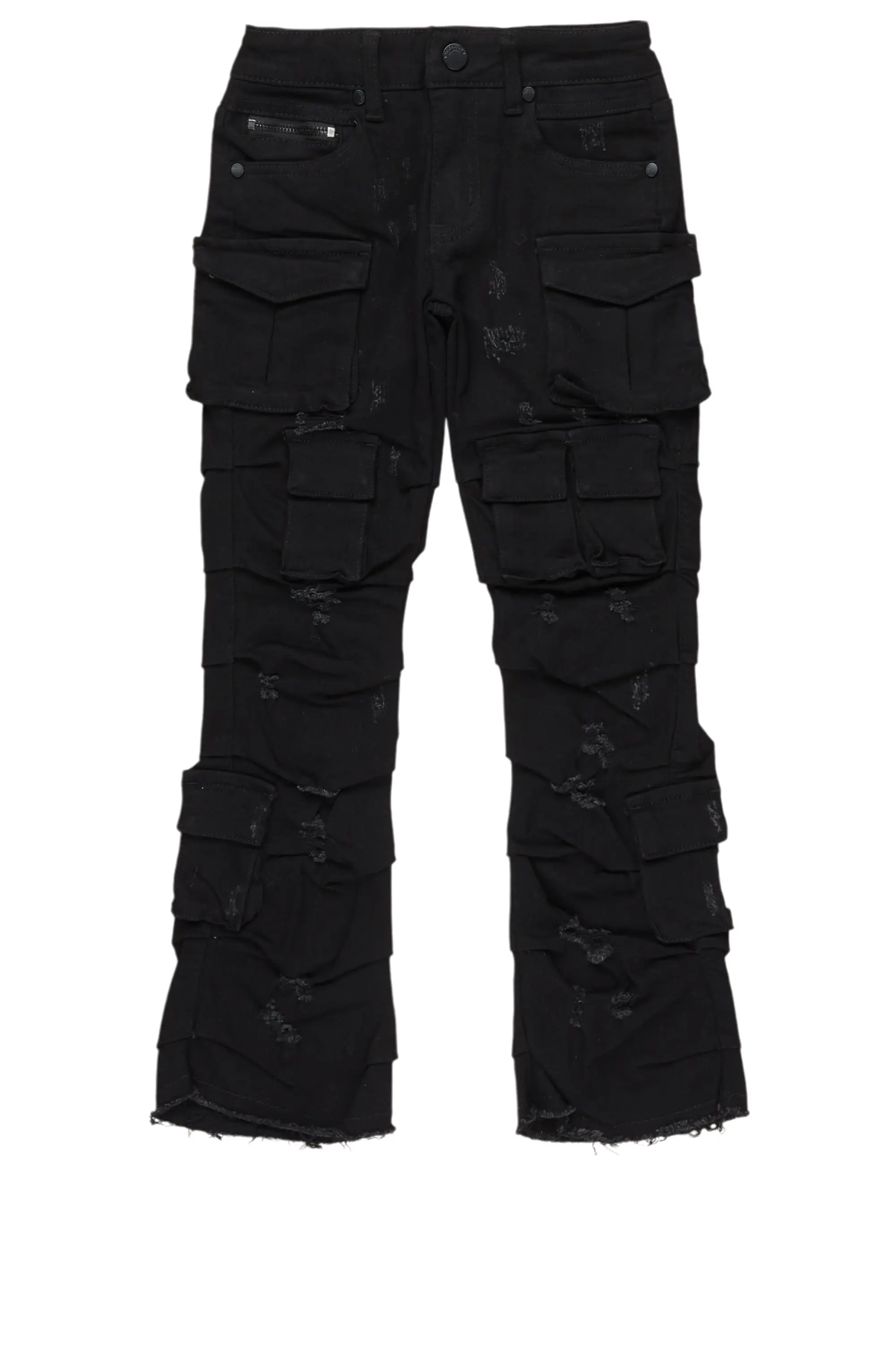Boys Gentry Black Stacked Flare Jean