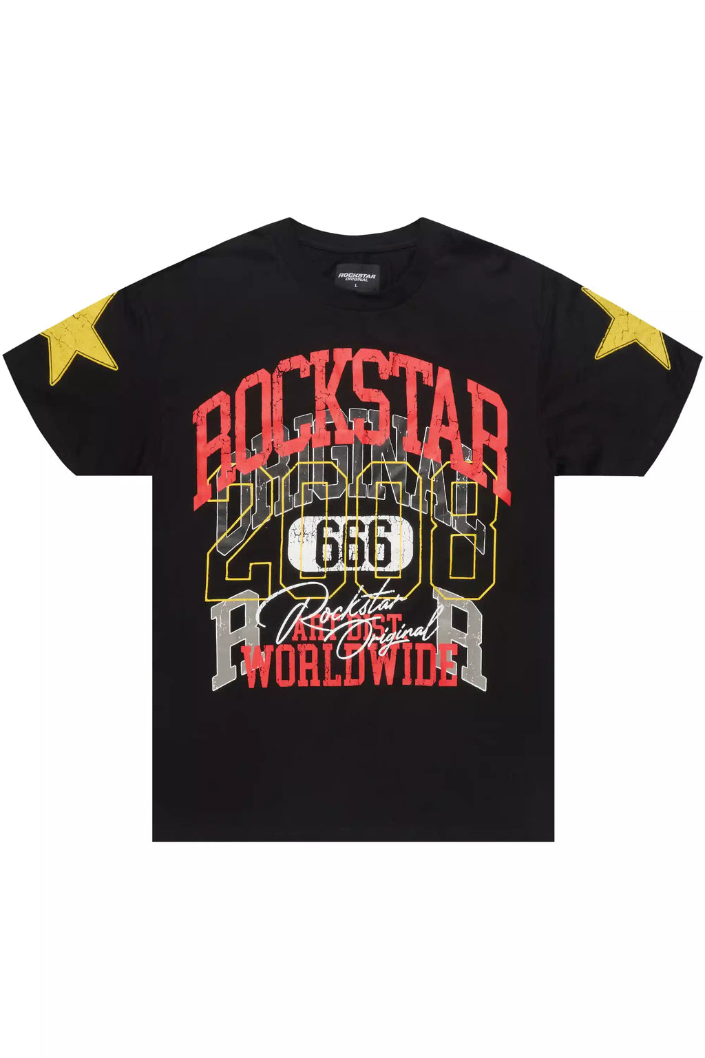 Santie Black Oversized Graphic T-Shirt