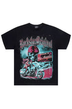 Reece Black Graphic Rhinestone T-Shirt