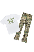 Lake White T-Shirt & Shake Stacked Flare Jean Bundle