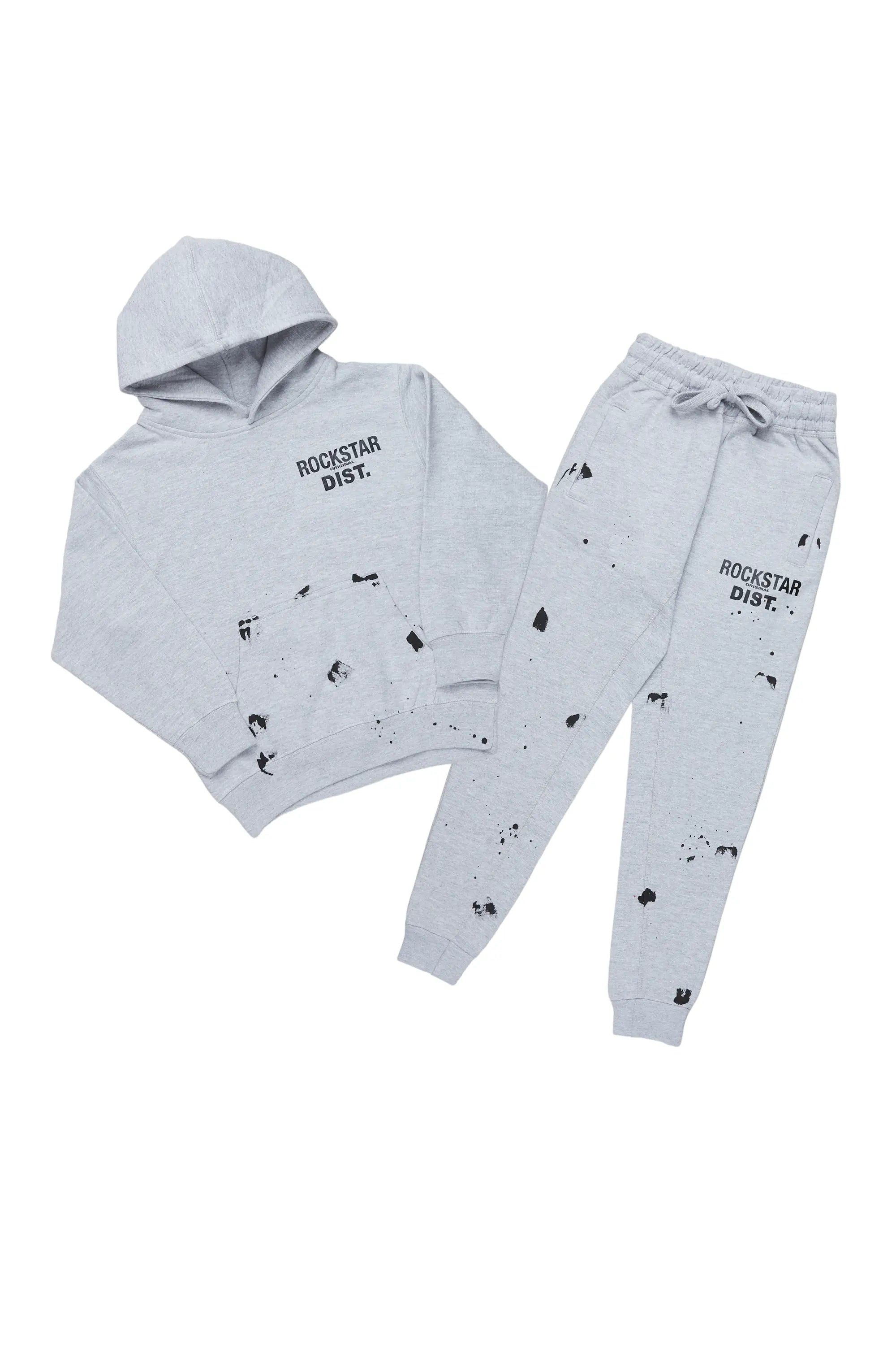 Girls Raffie Heather Grey Hoodie Jogger Set