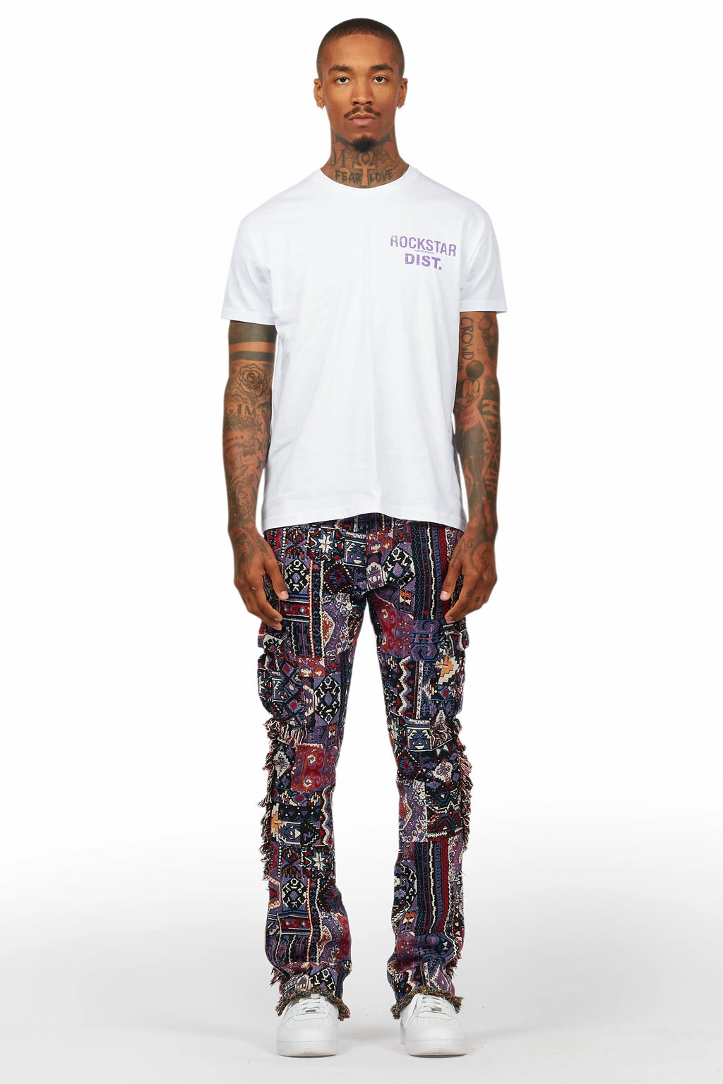Lake White/Purple T-Shirt/Tapestry Jean Bundle