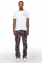 Lake White/Purple T-Shirt/Tapestry Jean Bundle