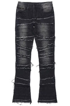 Franko Dark Grey Stacked Flare Jean