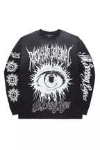 All Seeing Eyes Black Long Sleeve Graphic T-Shirt