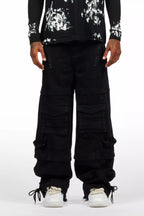 Three Maxi Jet Black Baggy Fit Jean