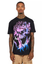 Lucen Black/Purple Oversized Graphic T-Shirt
