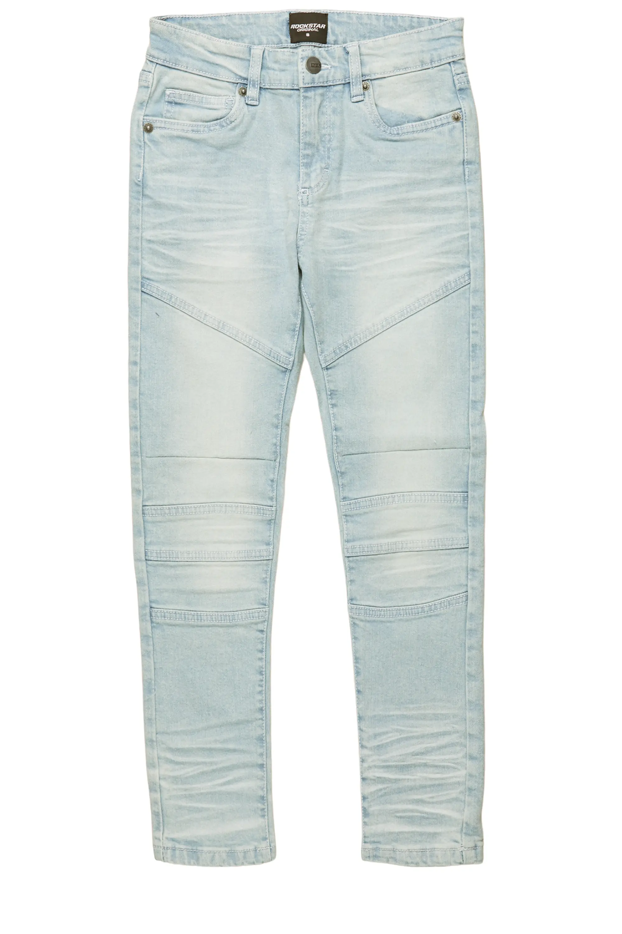 Girls Hale Blue Biker Skinny Jean