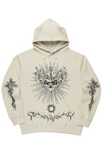 Leander Beige Graphic Hoodie