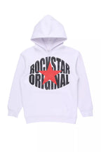 Boys Ezra White Graphic Hoodie