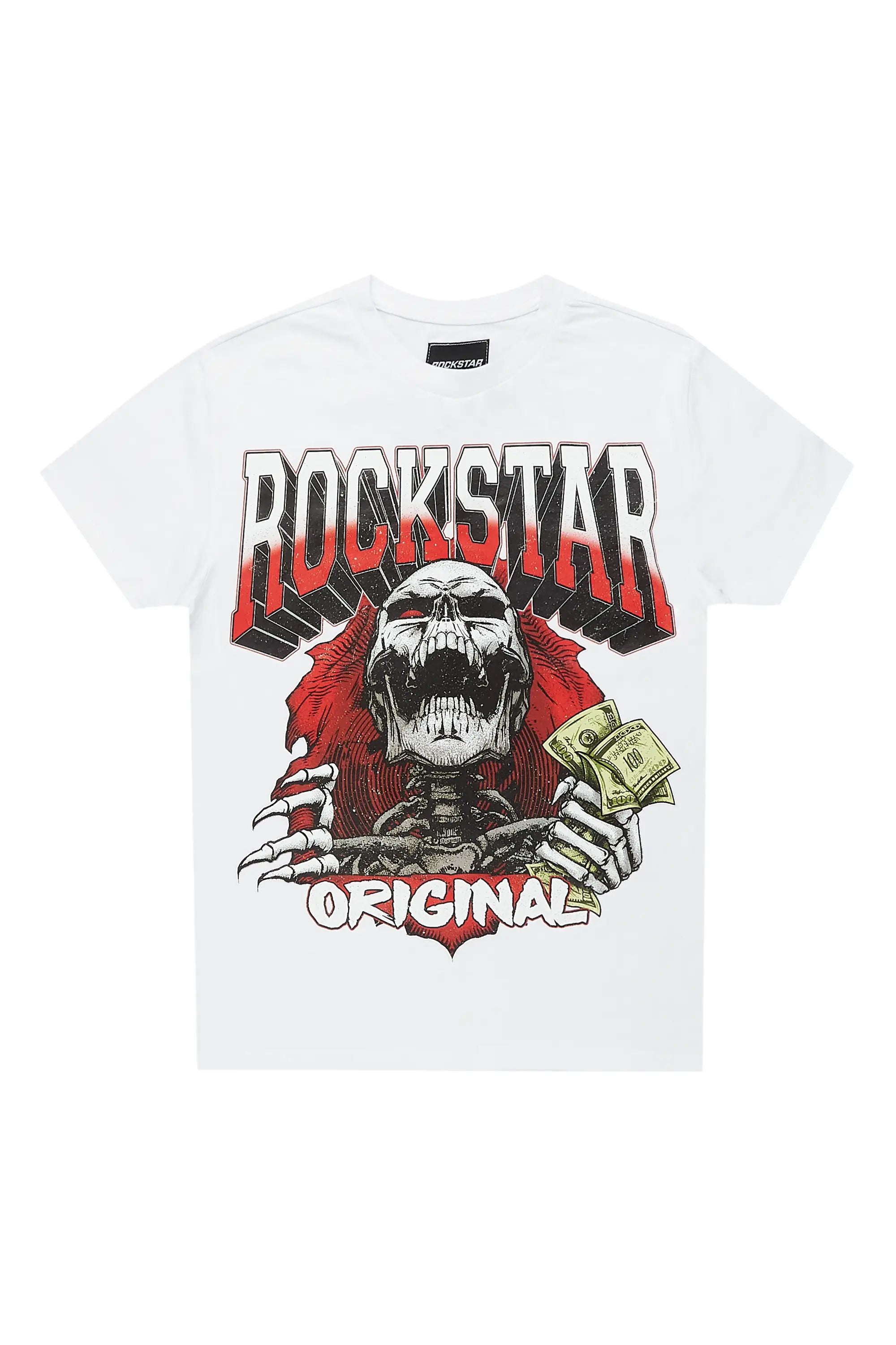 Boys Kairos White Graphic T-Shirt